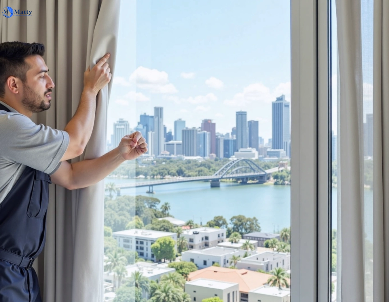 Professional curtain steam cleaning service hurstville-nsw QLD by Matty Curtain Cleaning